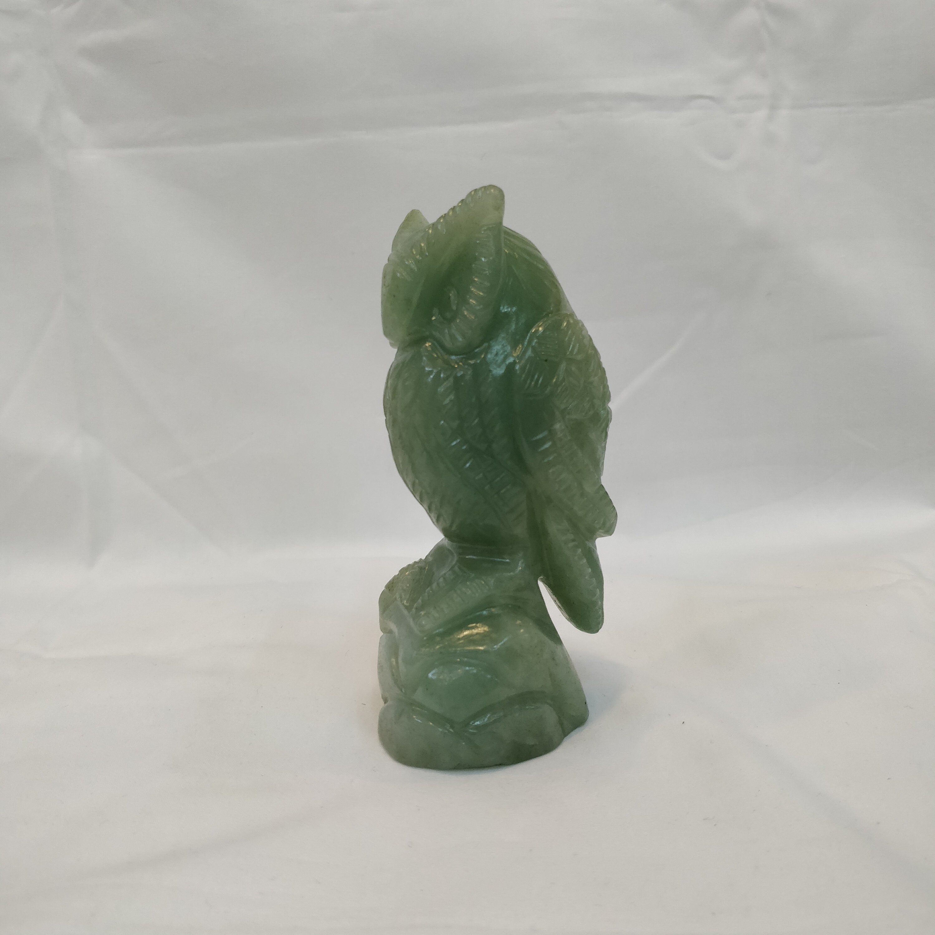 Jade owl Green jade owl Owl statue Owl Figurine Owl Etsy