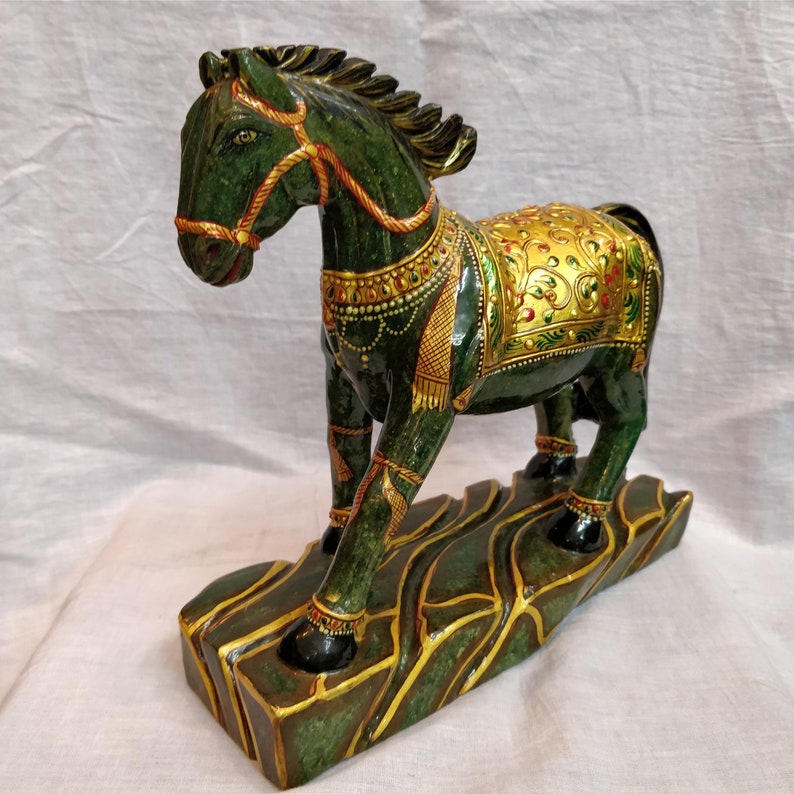 Green Jade Horse Gemstone Horse Aventurine Horse Carved Etsy