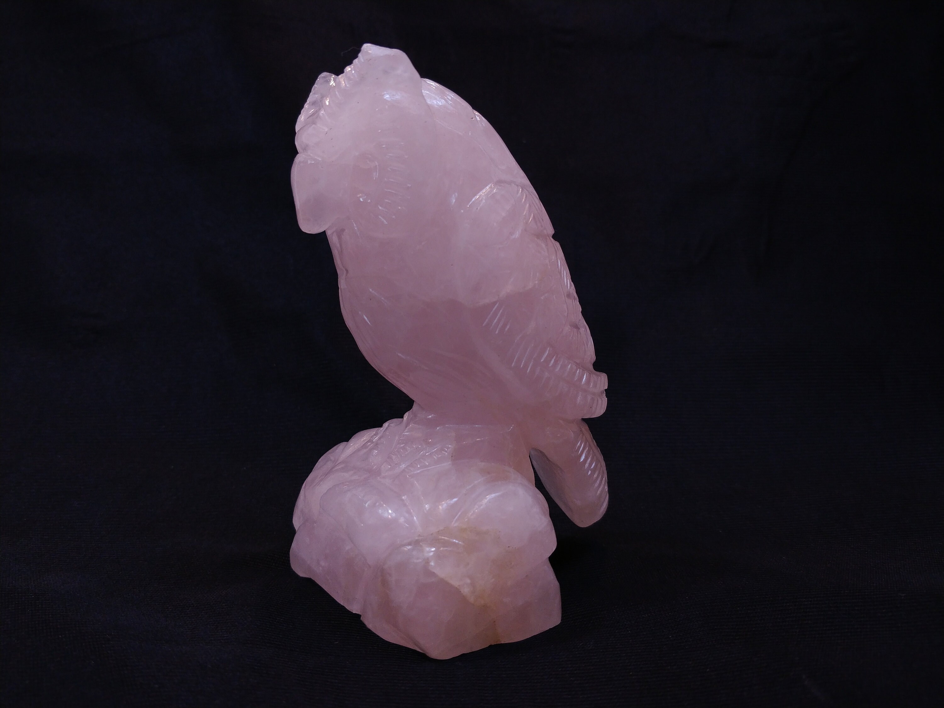 Rose quartz owl, Owl statues, Owl Figurines, Bird Figurines, Bird statues, Bird Figurines, Reiki pro
