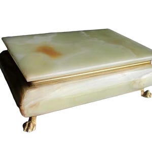 Onyx Gemstone Box, Keepsake Jewelry Box, Decorative Trinket Box, Unique Gift Box, Natural Stone Box, Gemstone Box Organizer, Onyx Carvings