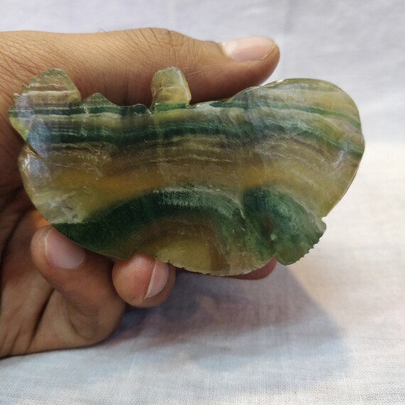 Fluorite Small Death God Carving, Interior Decoration, Energy