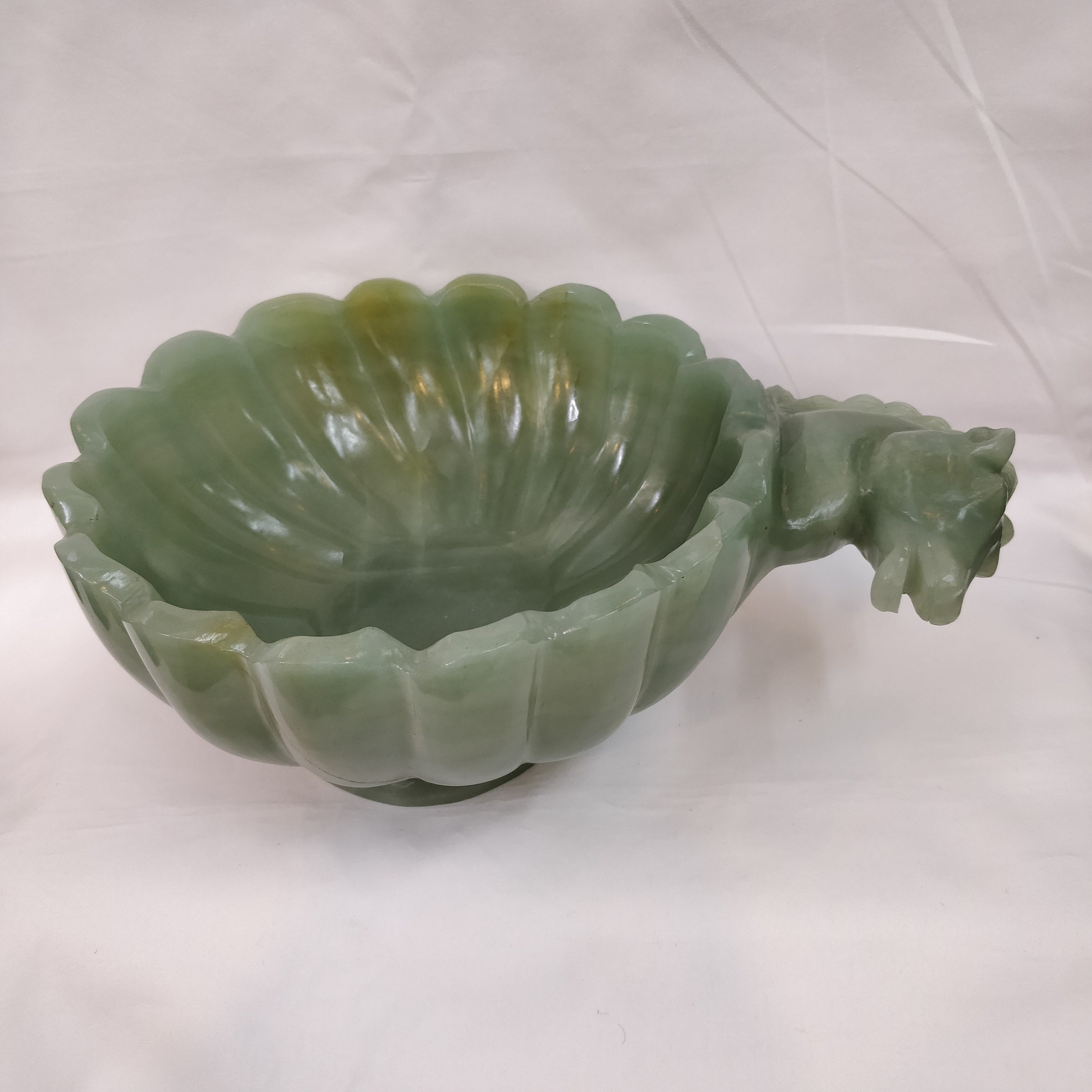 Jade stone bowl Gemstone bowl Healing Bowl Horse shape Etsy