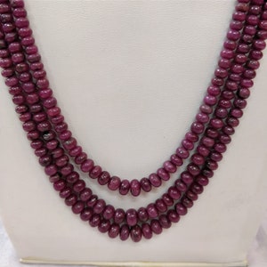 Ruby necklace, Ruby Jewelry, Ruby bead necklace, Gemstone Necklace, Genuine Ruby, Birthstone Necklace, Gift for women, Handmade jewelry