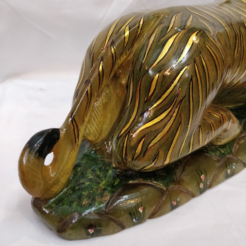 Big Jade lion lion statue carved animal sculptures rock Etsy