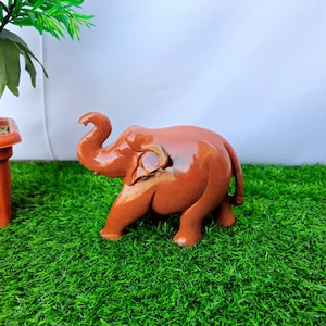 Sunstone Elephant, Handcarved Stone Elephant, Animal Decor, Good Luck Keepsake Stone Gift, Home Office decor, Indian Handicraft Temple Decor
