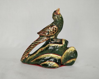 Green Jade Stone Bird Statue, Gemstone Figurine for Elegant Home Decor Gift