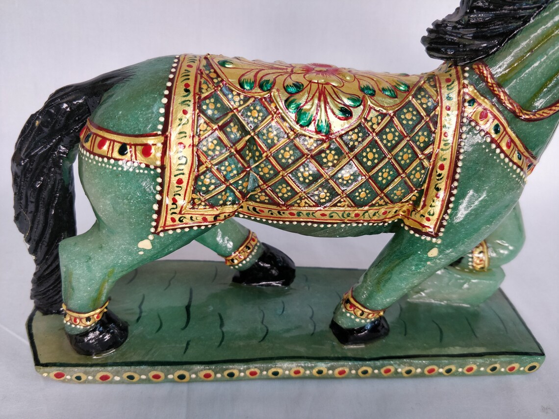Jade Stone Horse Statue Sculpture Gemstone Horse Carved Etsy
