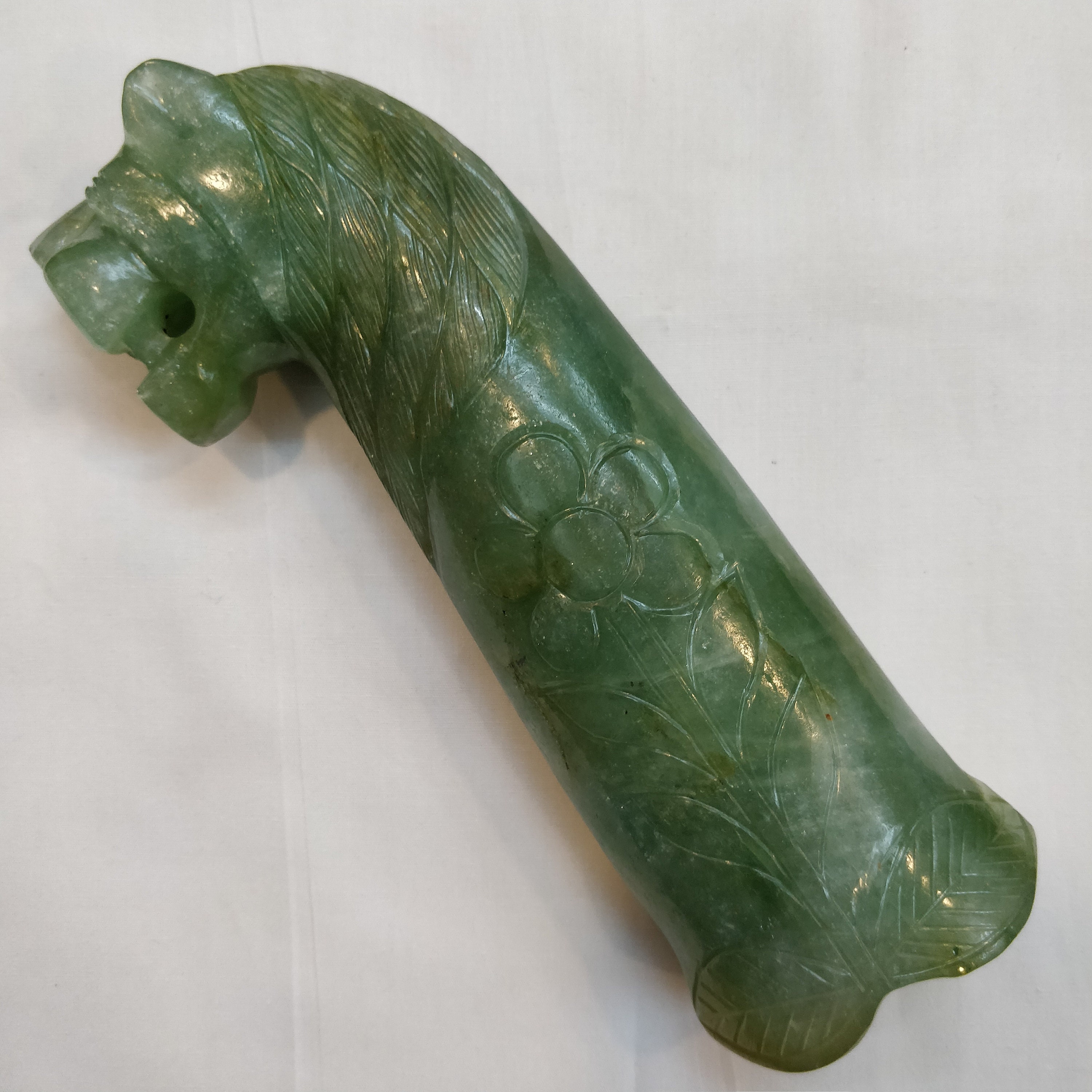 Jade Knife Handle Jade dagger Lion dagger carved stone Etsy