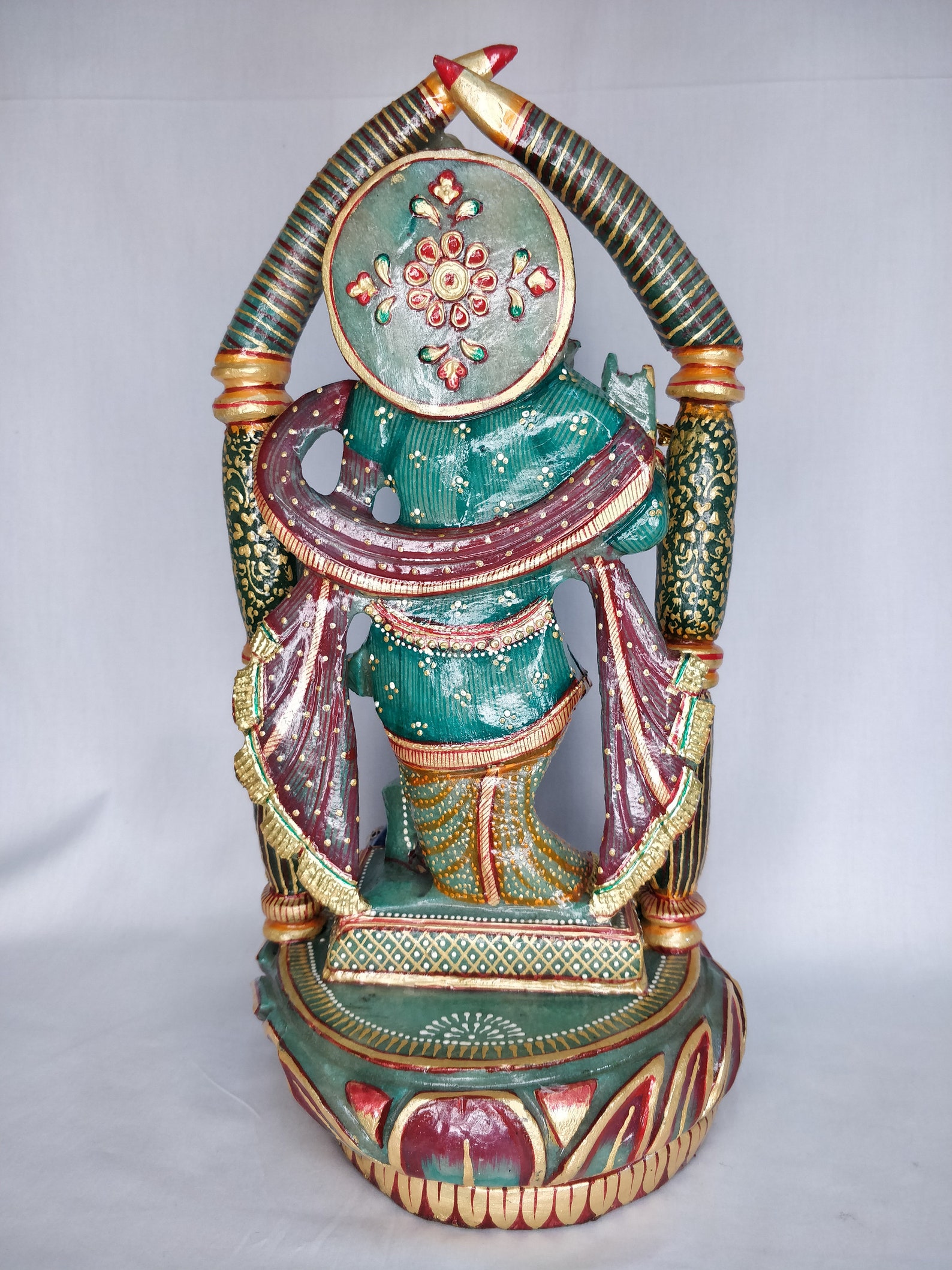 Green Jade Krishna Green Aventurine Krishna Carved Stone Etsy