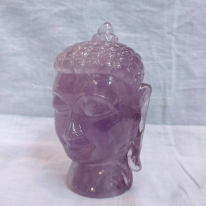 Amethyst buddha, Gemstone Buddha, Gautam Buddha, Lord Buddha, Buddha bust, Meditating Shakyamuni Buddha, Spiritual gifts, Amethyst carvings