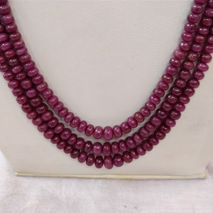 Ruby necklace, Ruby Jewelry, Ruby bead necklace, Gemstone Necklace, Genuine Ruby, Birthstone Necklace, Gift for women, Handmade jewelry