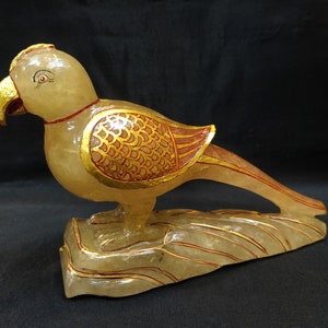 Kristall Papagei Dekoration Handgemachte Vogel Requisite bunter Vogel Gartenschmuck Edelstein Tier Natur Tropische Dekoration Vogel Decor