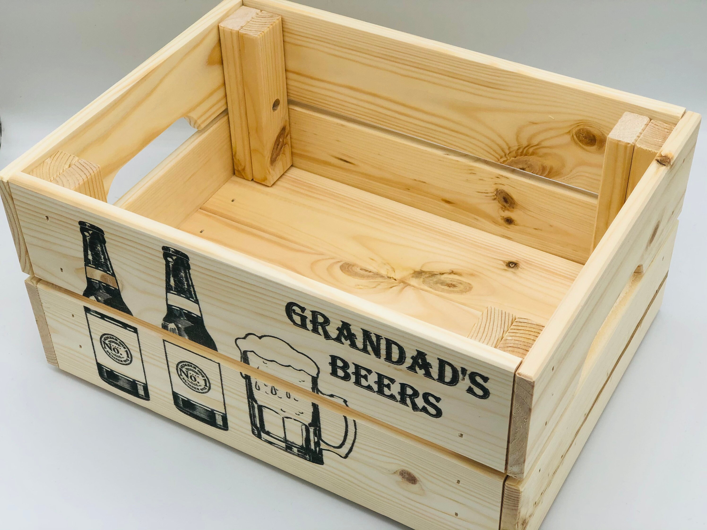 Beers storage box WITH LID crate gift hamper anniversary Etsy
