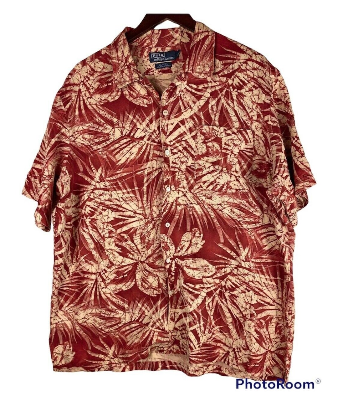 Ralph Lauren Clayton Shirt Mens XL Silk Linen Hawaiian - Etsy