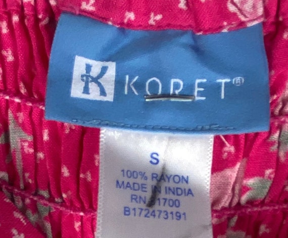 Vtg Koret Small Shirtdress Midi Dress Jumper Pink… - image 4