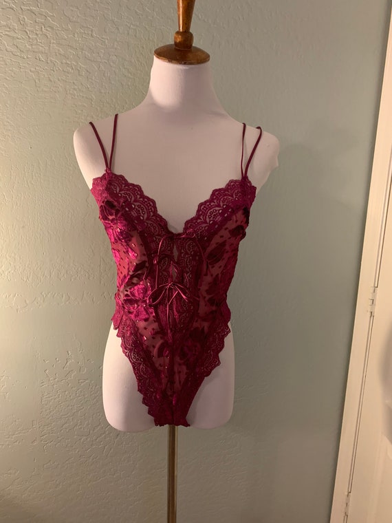 Vintage Cranberry Deadstock Victoria's Secret Ted… - image 3