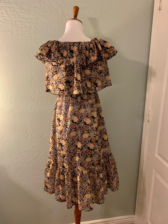 Vintage 70s Fruit and Floral Ruffle Sundress - image 5