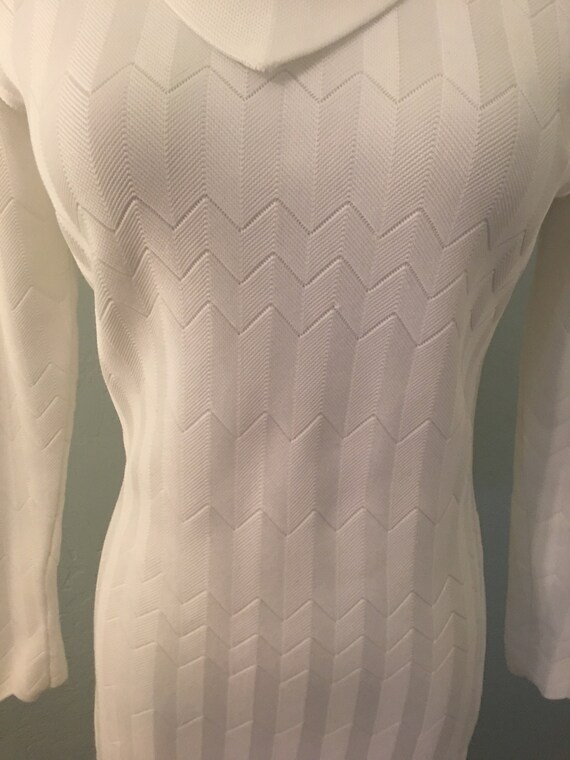 I Magnin Made in Italy White Knit Dress - image 2