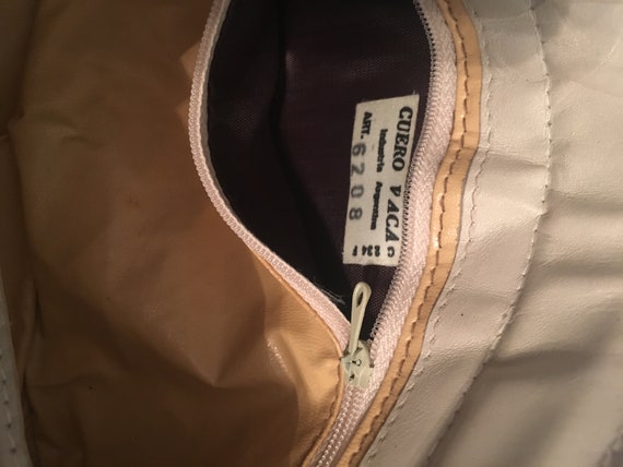 Vintage Beige Yellow Cuero Vaca Snakeskin Clutch - image 3