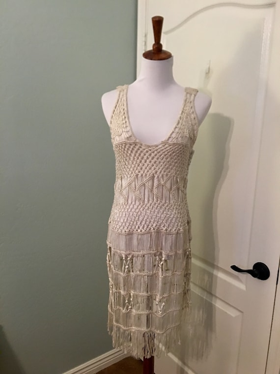 Vintage 70s Crochet Dress