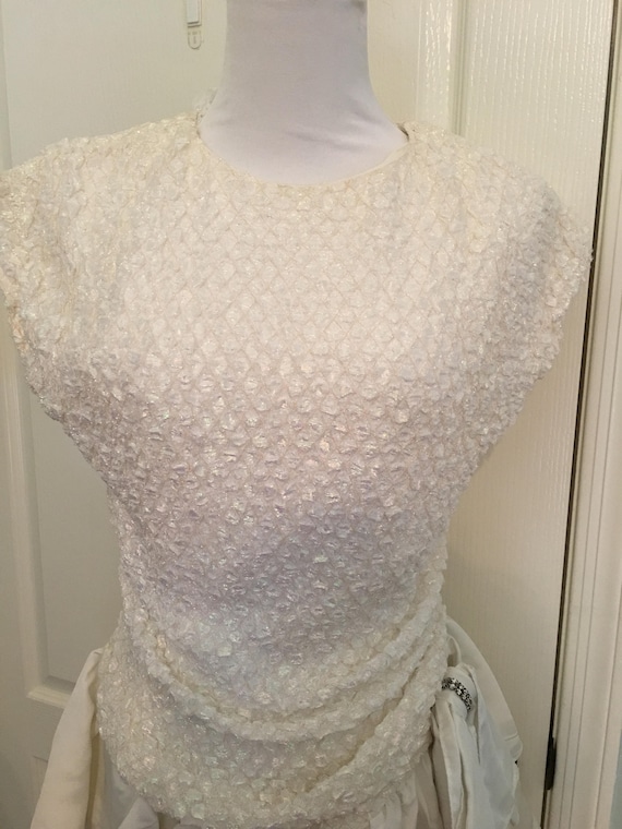 Vintage Zum Zum White Ruffle Dress - image 4