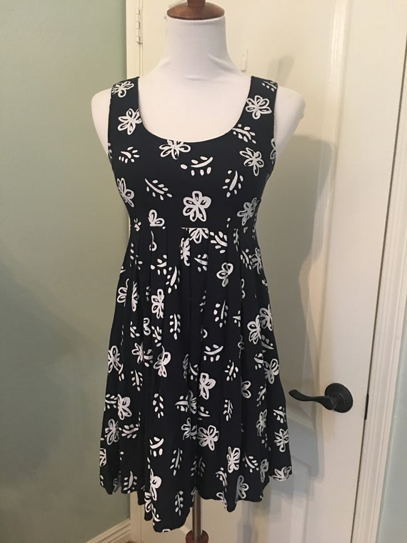Vintage 90s Baby Doll Blue Floral Byer Too! Dress