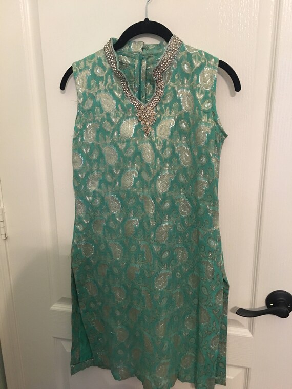 Vintage Brocade Tunic Mini Dress - image 2