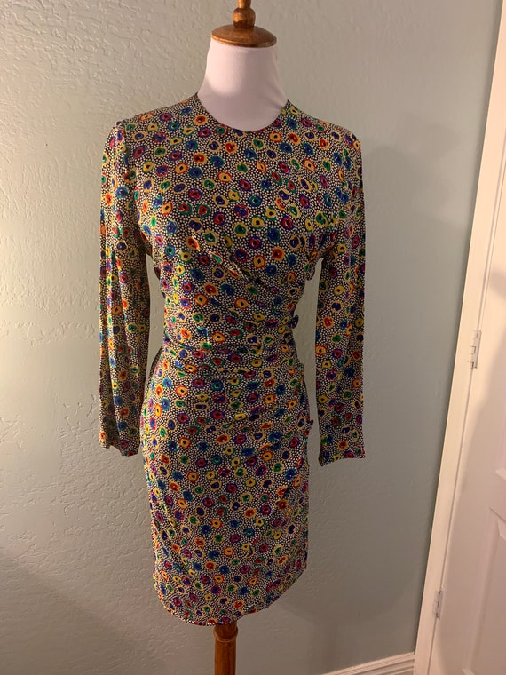 Vintage Silk Richilene NY Silk Rouched Dress - image 2