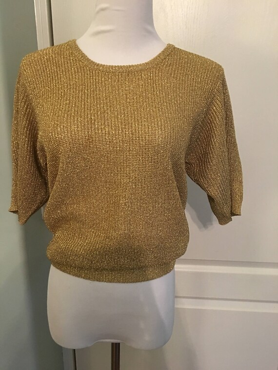 gold sparkly sweater