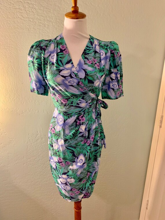 Vintage 80s Tropical Dress
