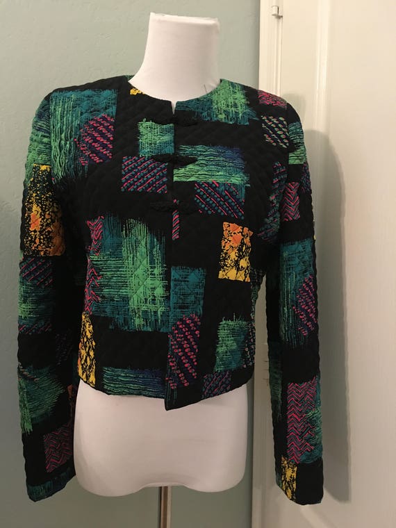 Stunning Vintage Quilted Don Caster Crop Jacket - image 1