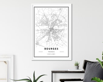poster Pignoux Bourges : Vintage French advert poster reproduction. Wall art