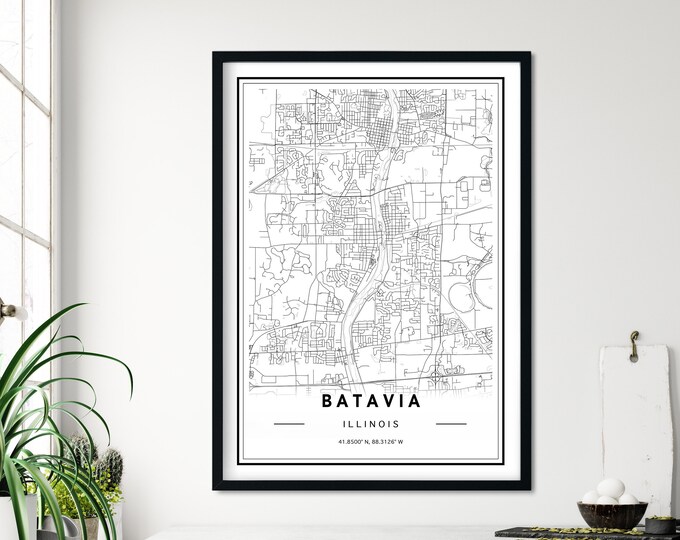 Ithaca New York Map Custom Map Print Ithaca NY Map Poster | Etsy