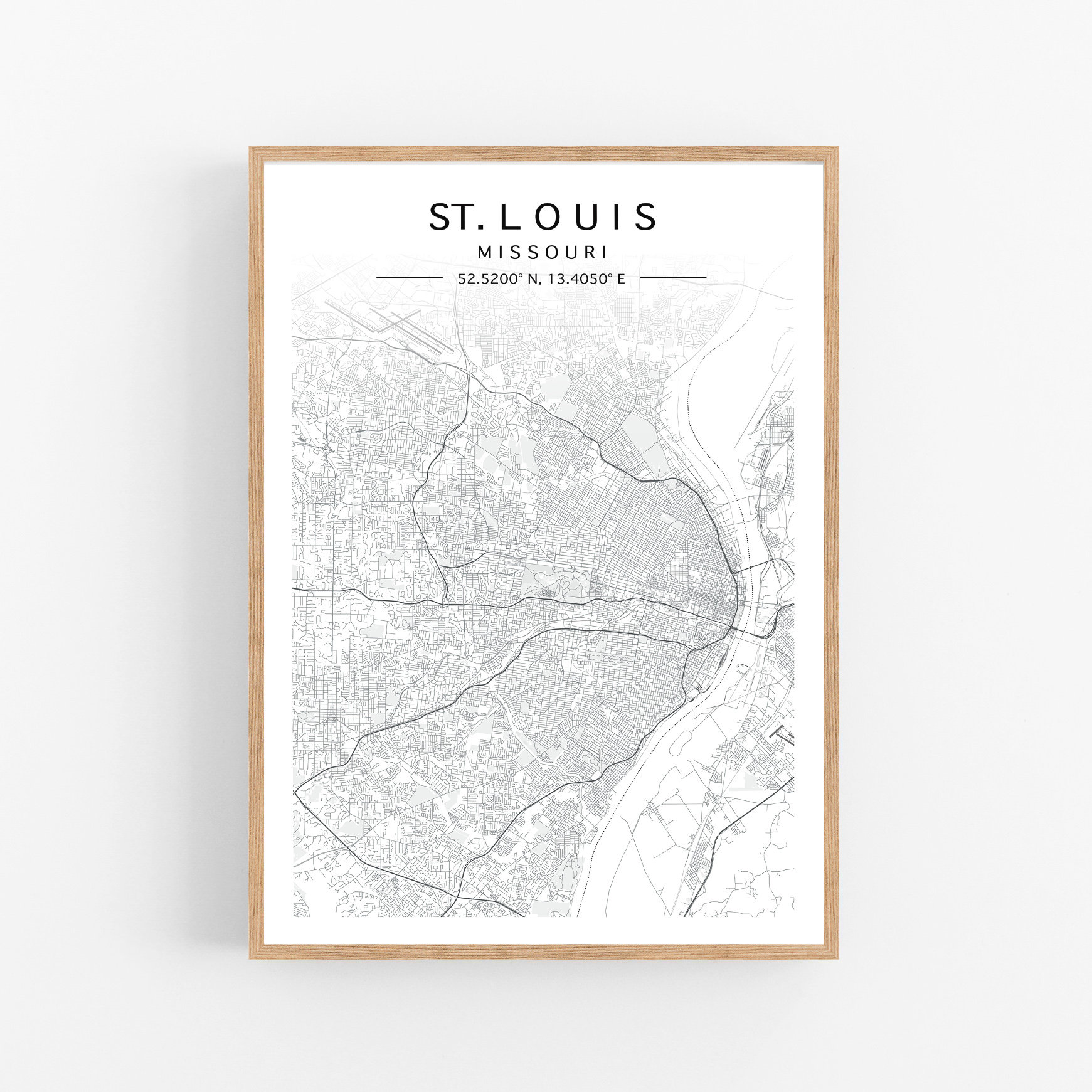 St Louis Map Print Custom Map Print St Louis Map Poster St | Etsy