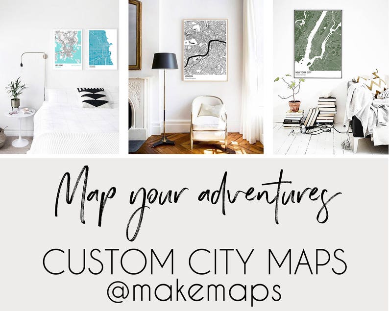 Wall Art Personalised Map Print Map Map Poster Custom Map Print Vermont Map Print Burlington Map Wall Art Burlington Map