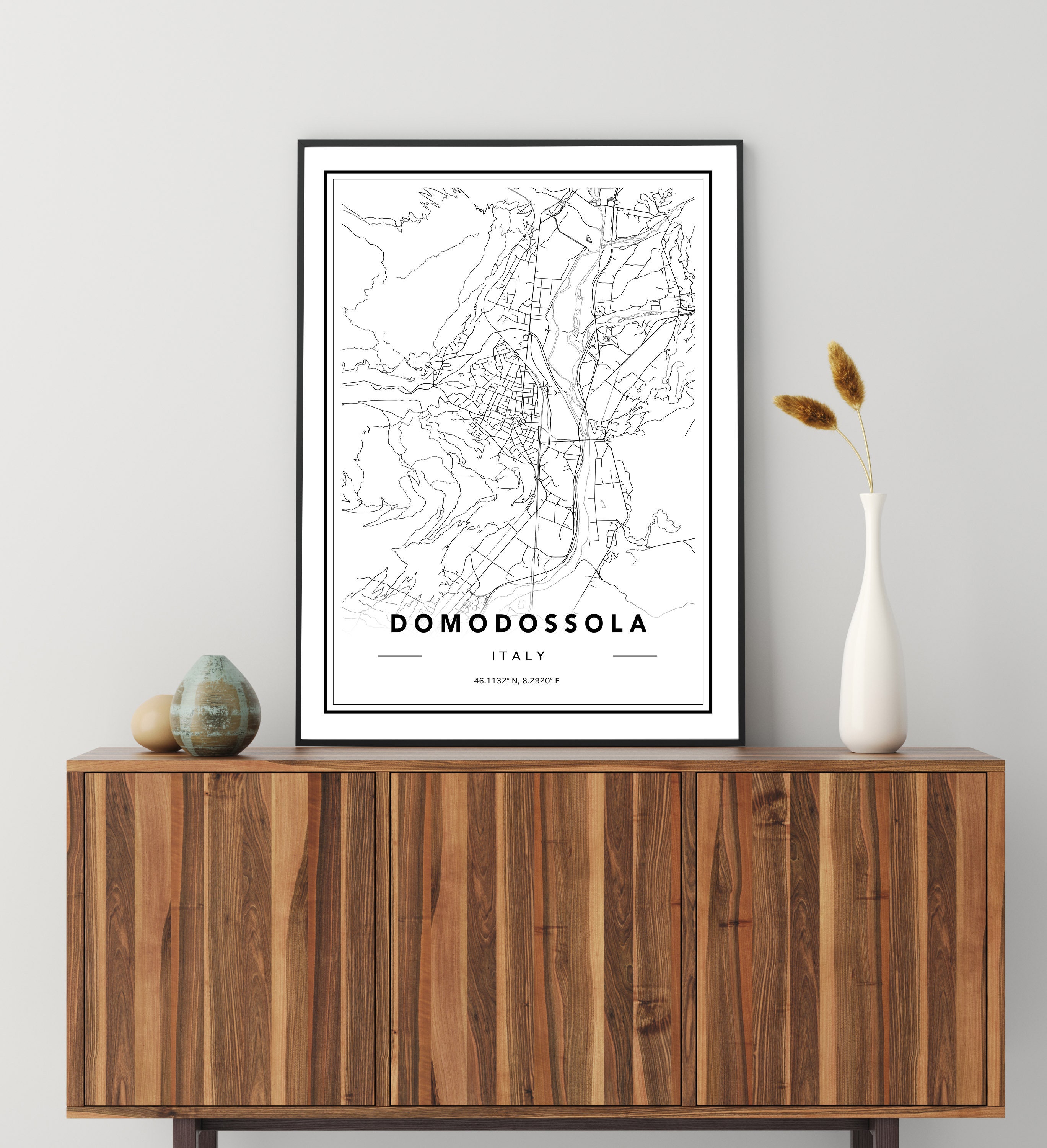 Domodossola Map Print Custom Map Print Domodossola Map | Etsy
