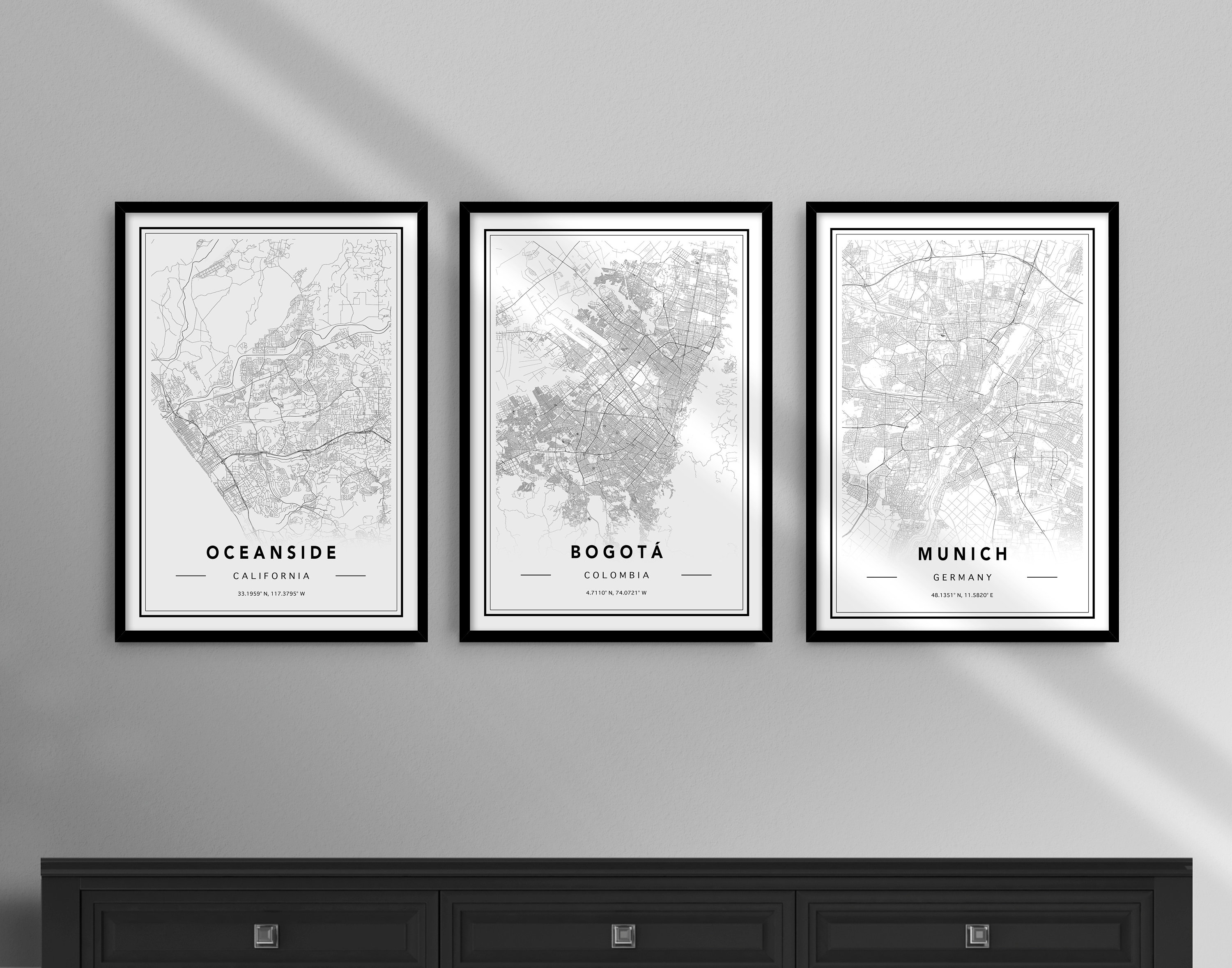 Ithaca New York Map Custom Map Print Ithaca NY Map Poster Etsy