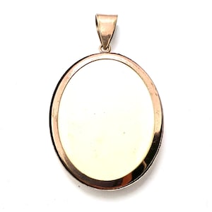 Huge Vintage Gold Plated Photograph Locket Pendant