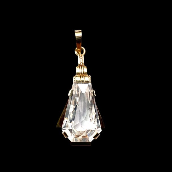 Vintage Art Deco Style 14CT Gold Pendant