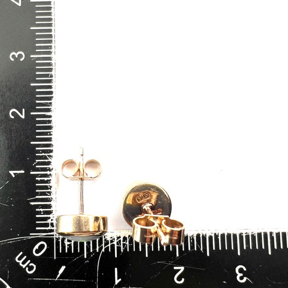 Vintage Solid 18CT Gold Opal Stud Earrings - image 9