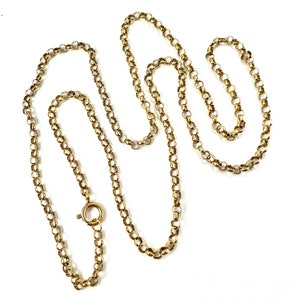 Very Long Vintage 9CT Gold Belcher/Rolo Chain Necklace