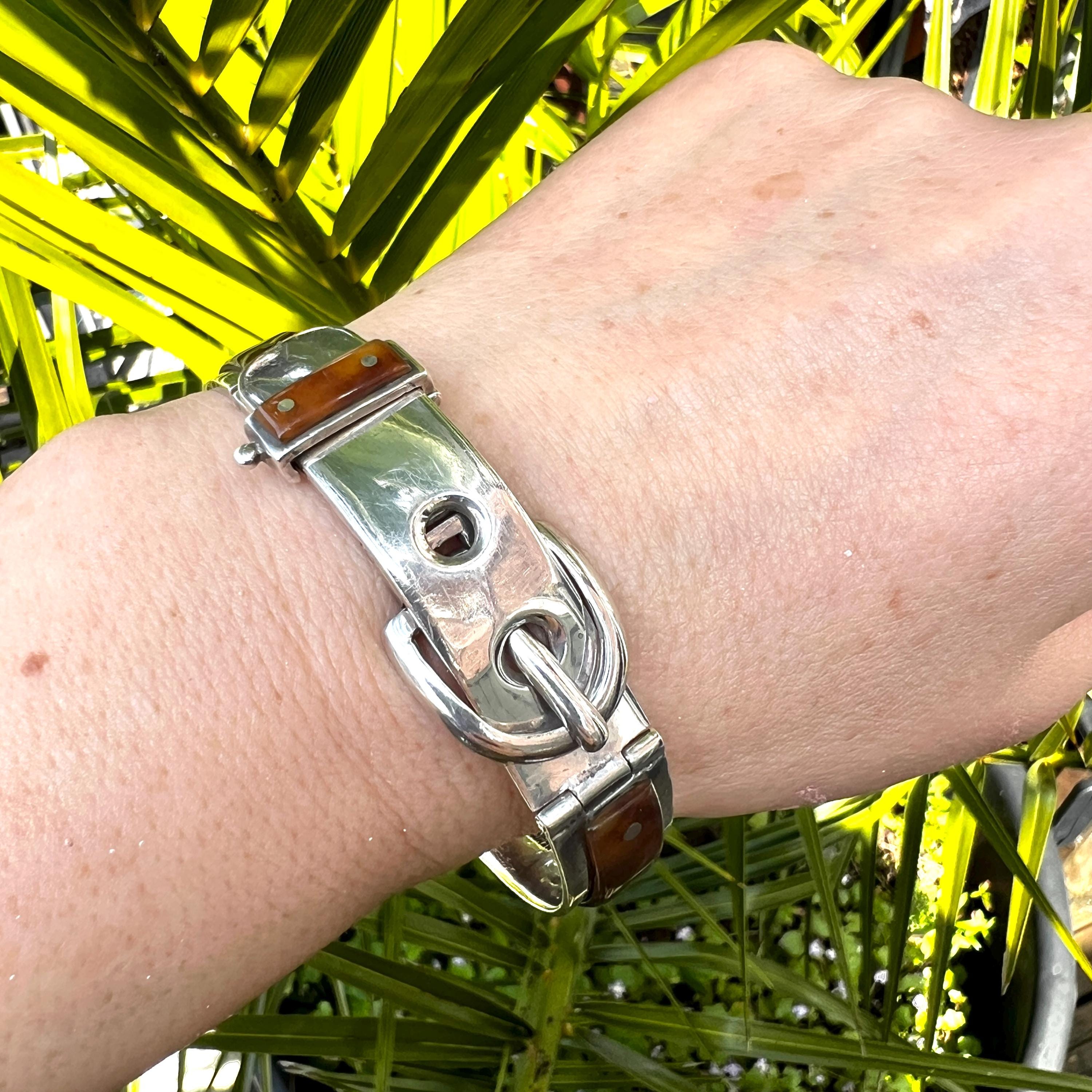 ヴィンテージ JSF Taxco メキシコ スターリング シルバー バングル