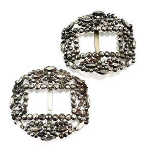 A Pair of Large Georgian Cut Steel Shoe Buckles