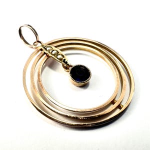 Antique Edwardian 9CT Gold Amethyst Pearl Lavalier Pendant