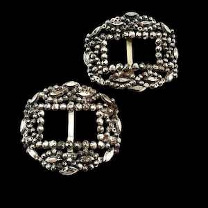 A Pair of Large Georgian Cut Steel Shoe Buckles