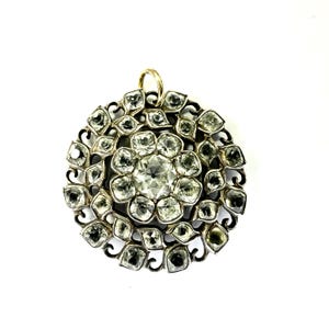Antique Georgian Silver Black Dot Paste Pendant Conversion