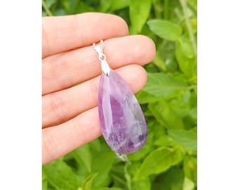 Amethyst Necklace Natural Gemstone Pendant Crystal Jewelry