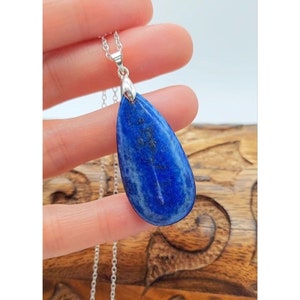 Lapis Lazuli Necklace Crystal Pendant Natural Gemstone