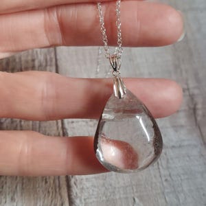 Rare Lodolite Quartz Necklace Phantom Stone Pendant