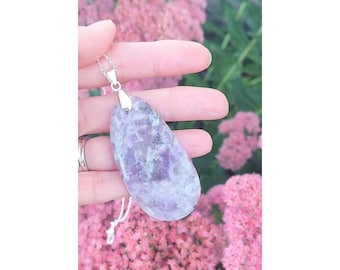 Lepidolite Necklace Natural Gemstone Pendant